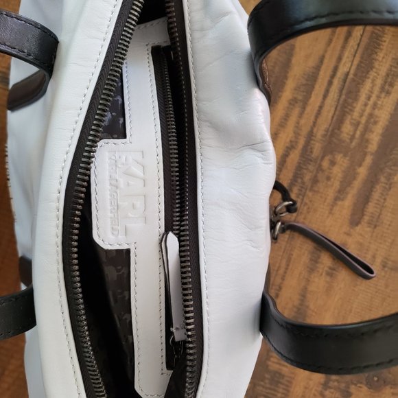 Karl Lagerfeld vintage Bowletto expandable leather tote - Picture 6 of 7